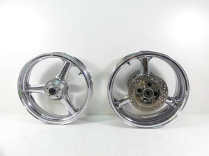 2001 Kawasaki ZX600J2 ZX6R Ninja Front Rear Chrome Wheel Rim Set 41073-1659