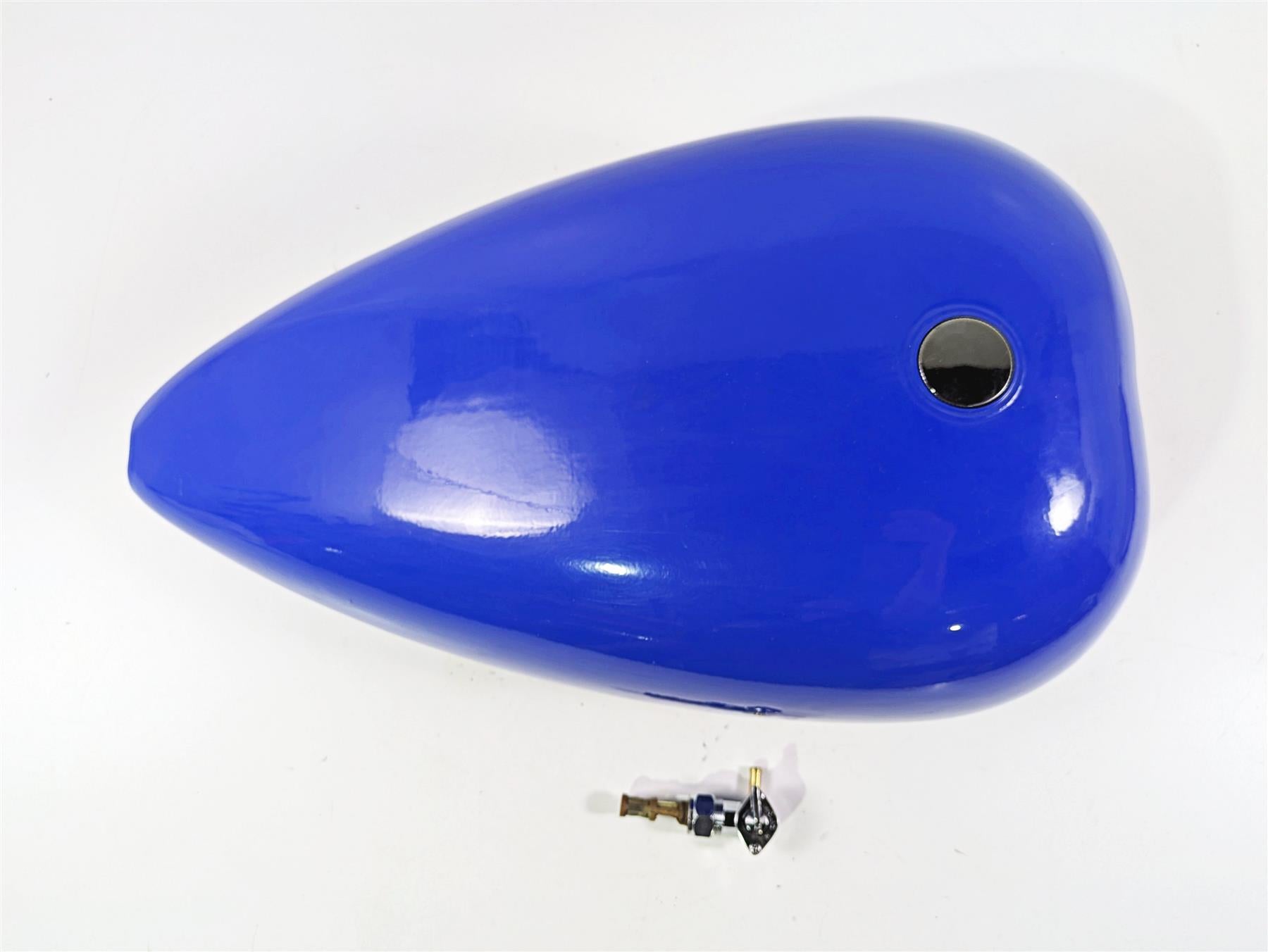 2008 Ultima Motorcycles Fat Bastard Blue Fuel Gas Petrol Tank & Petcock
