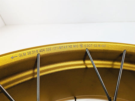 2019 BMW R1250GS K50 Straight Gold Rear Spoke Wheel Rim 17x4.5 36318404333 {{ shop.shopifyCountryName }} - Mototech271
