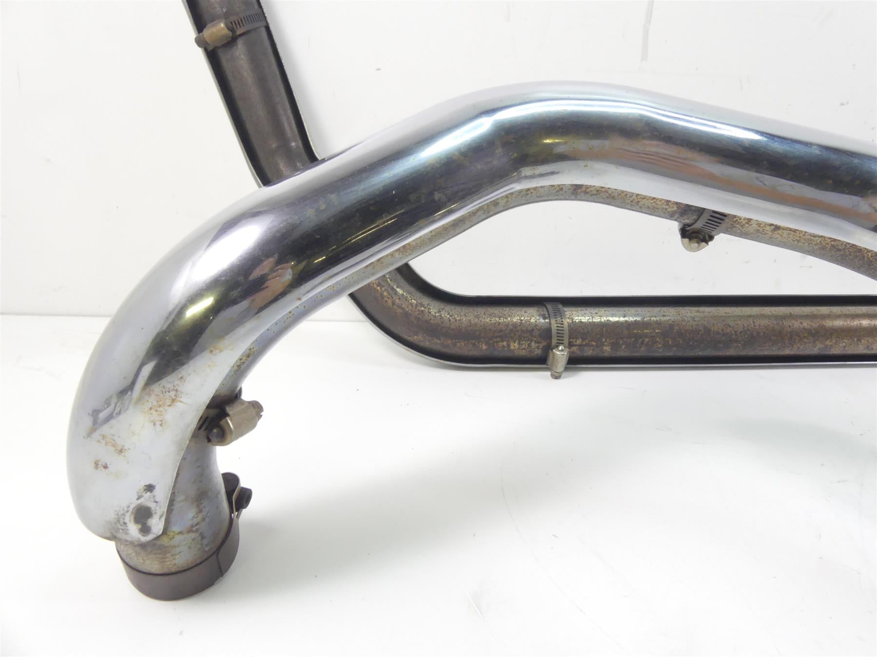 2005 Harley Softail FLSTSC Heritage Springer Samson Cholo Fishtail Exhaust 30" {{ shop.shopifyCountryName }} - Mototech271