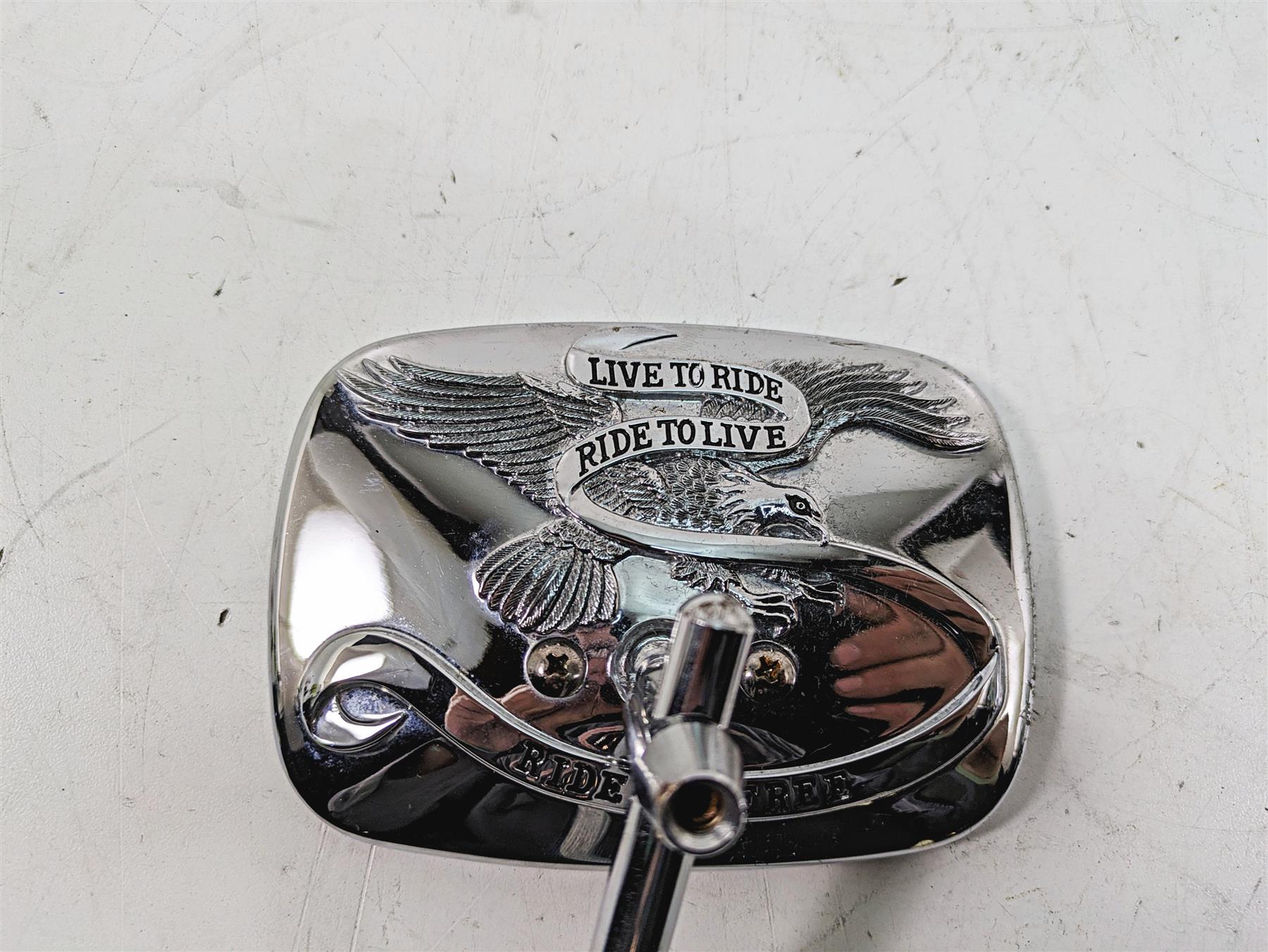 2006 Harley Softail FXSTSI Springer Live To Ride Chrome Mirror Set 91845-03B {{ shop.shopifyCountryName }} - Mototech271