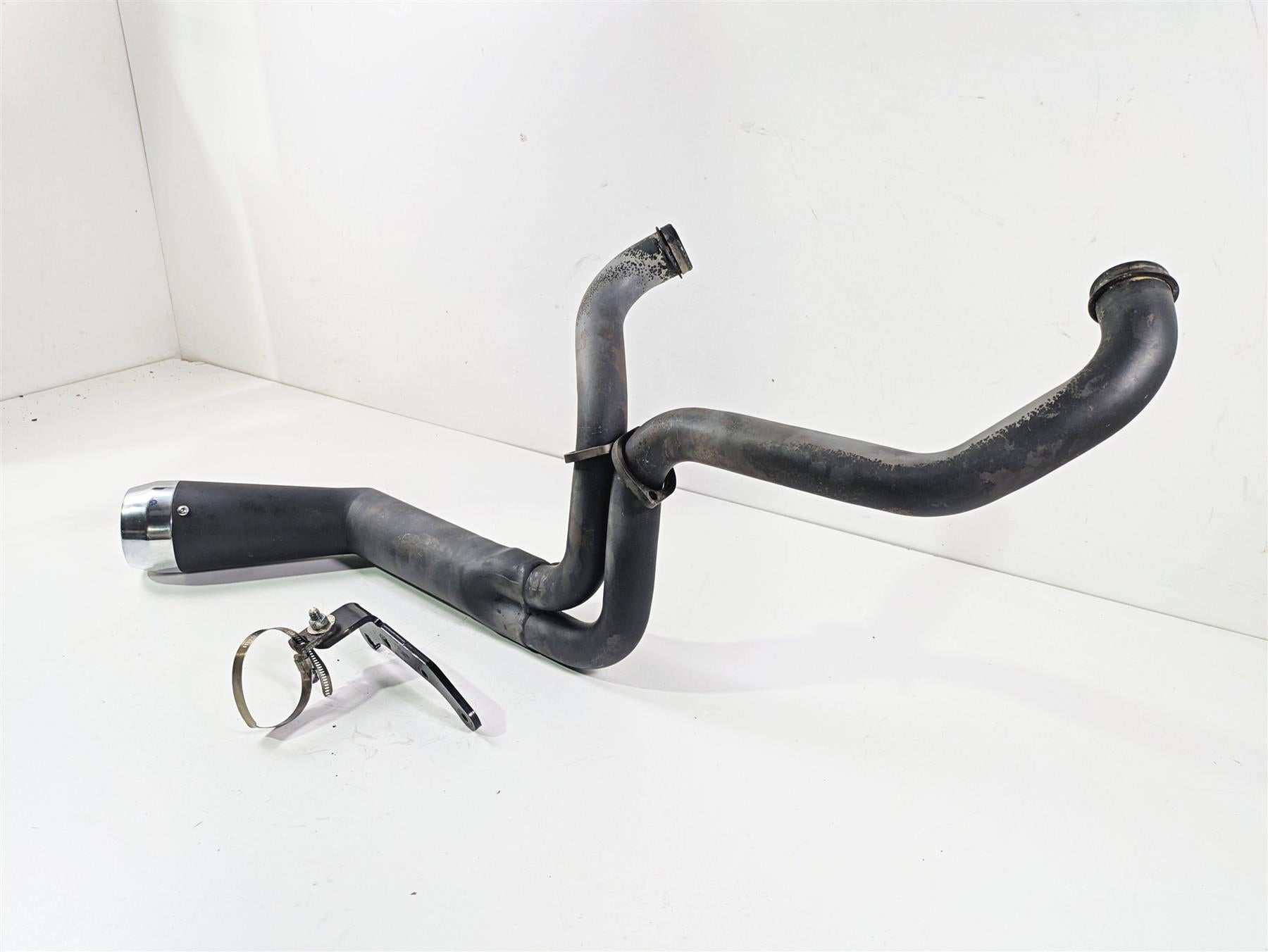 2001 Harley Touring FLHX Street Glide 2 into 1 Side Pipe Exhaust System Handmade {{ shop.shopifyCountryName }} - Mototech271