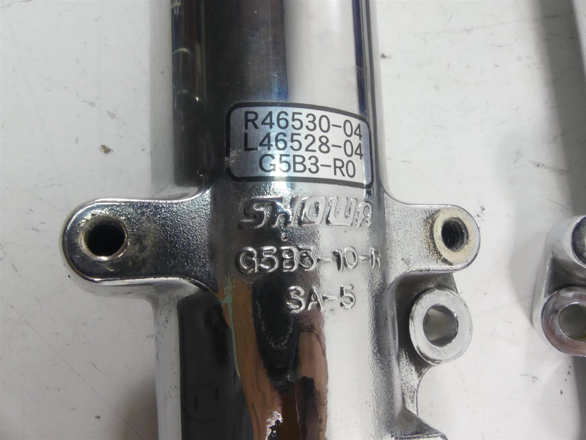 2005 Harley Touring CVO FLHTCSE Electra Glide 41mm Chrome Dual Brake Fork Legs {{ shop.shopifyCountryName }} - Mototech271