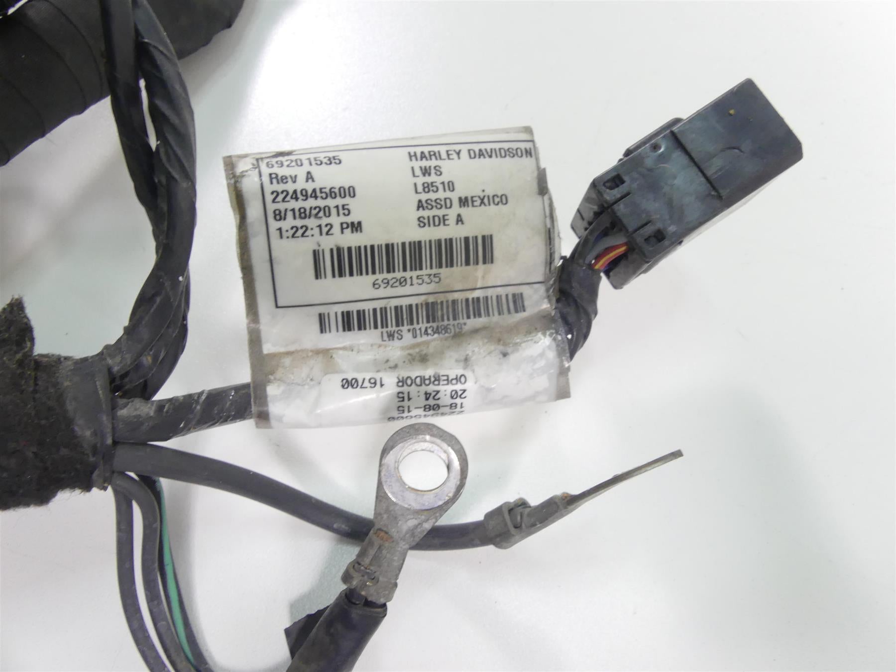 2016 Harley FXDL Dyna Low Rider Main Wiring Harness Loom Non Abs 71072-12A {{ shop.shopifyCountryName }} - Mototech271