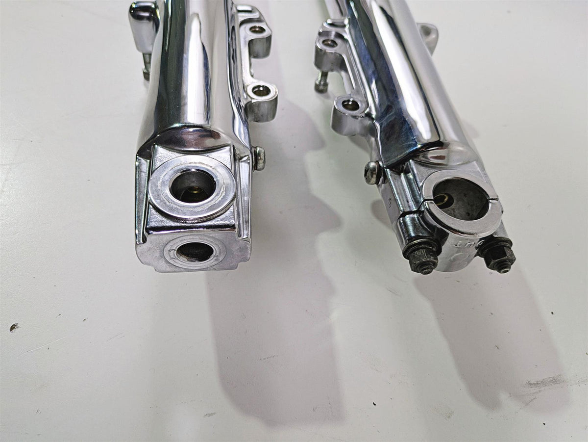 2007 Harley Touring FLHRSE CVO Road King Chrome Front Fork Leg Set 41mm 46240-02 {{ shop.shopifyCountryName }} - Mototech271