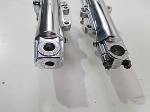 2007 Harley Touring FLHRSE CVO Road King Chrome Front Fork Leg Set 41mm 46240-02