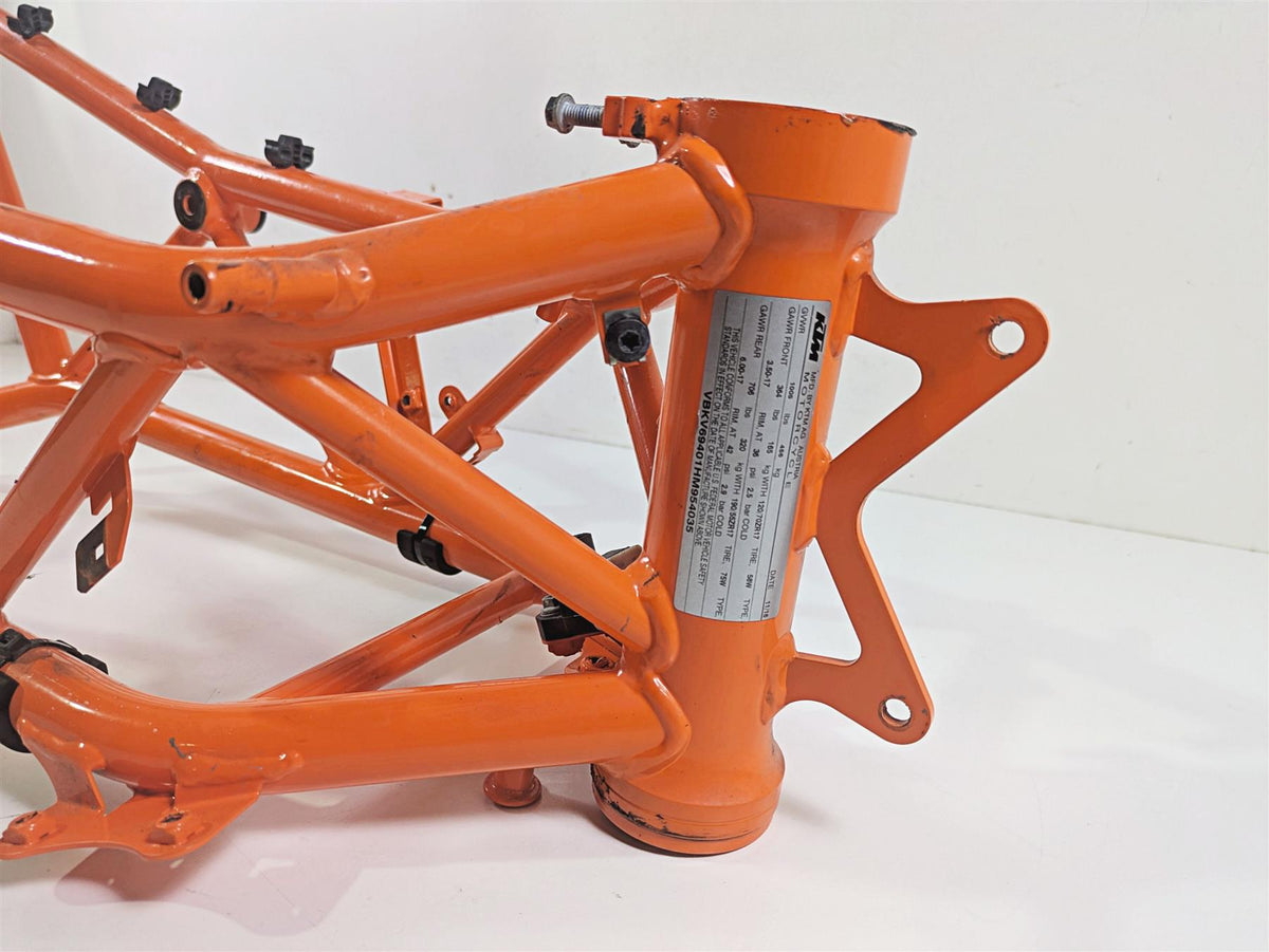 2017 KTM 1290 Super Duke GT Straight Main Orange Frame Chassis With Clean Tennessee Title 61403001300EB {{ shop.shopifyCountryName }} - Mototech271