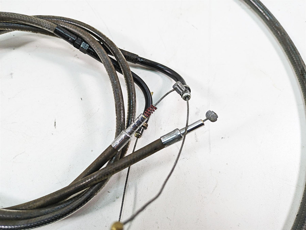 2009 Harley FXDF Dyna Fat Bob Brake Line Clutch Throttle Cable Set 9.5" Riser {{ shop.shopifyCountryName }} - Mototech271