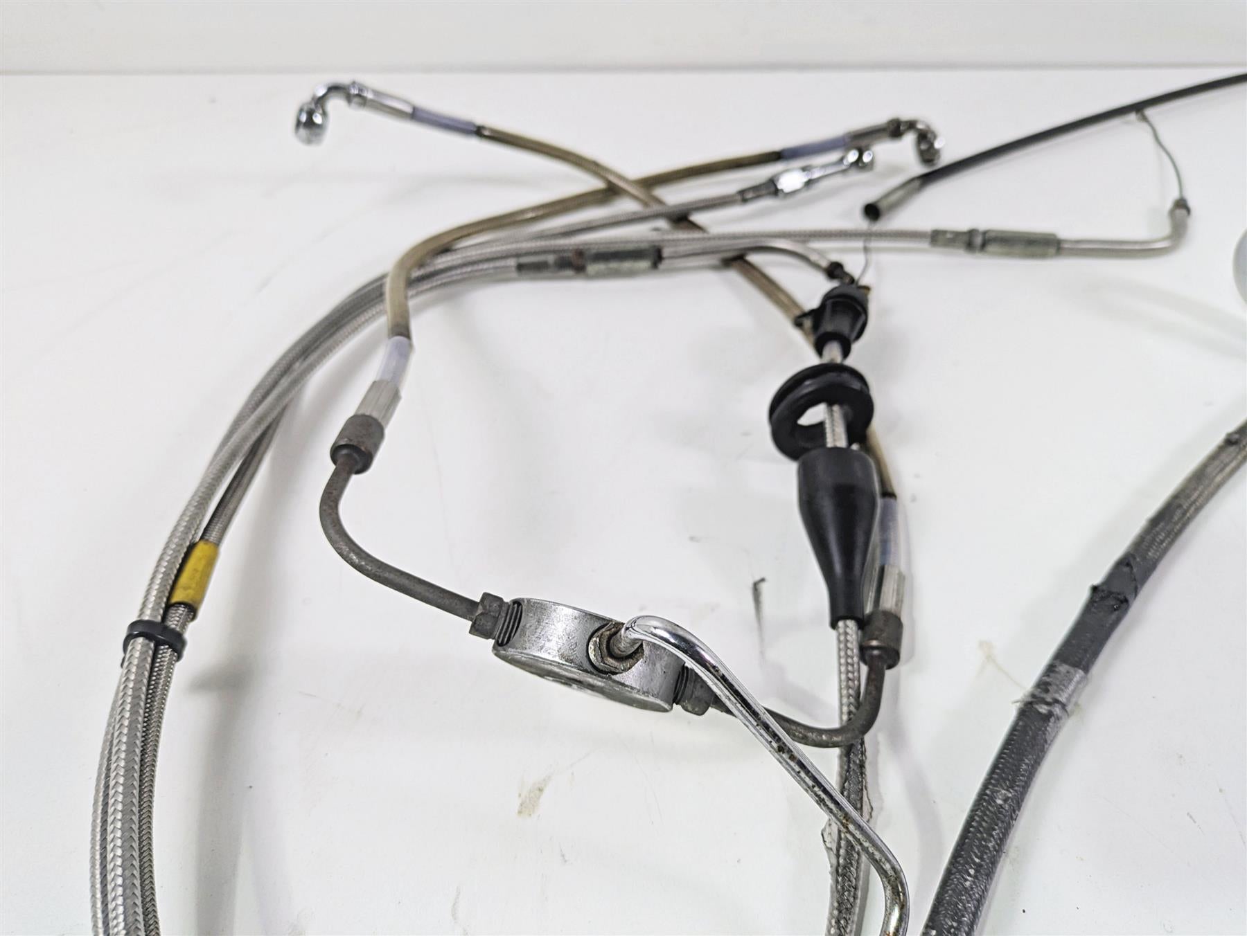 2001 Harley Touring FLHX Street Glide Brake Line Throttle Body Cable & Clutch Line 14" Tall Bars {{ shop.shopifyCountryName }} - Mototech271