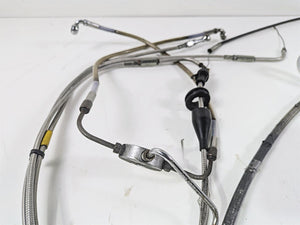2001 Harley Touring FLHX Street Glide Brake Line Throttle Body Cable & Clutch Line 14" Tall Bars