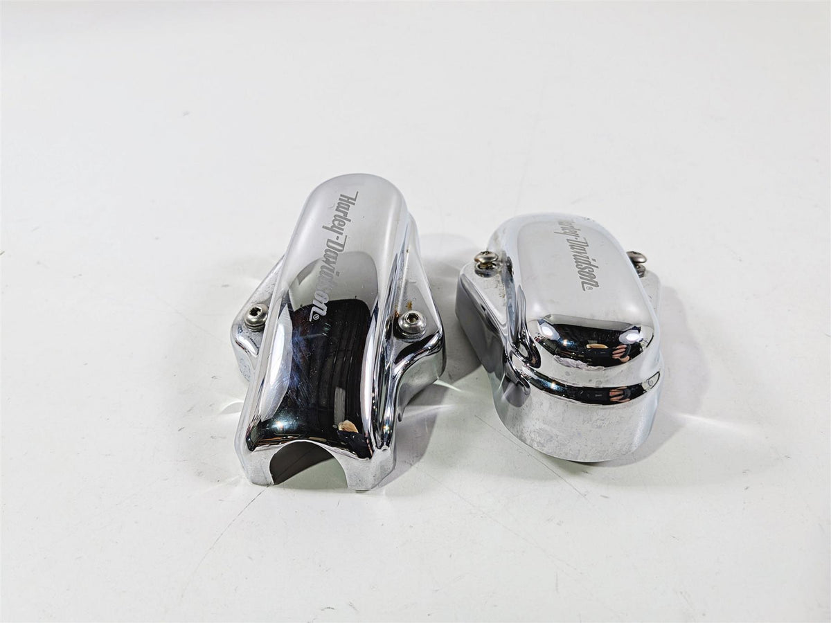 2005 Harley Softail FLSTFSE CVO Fat Boy Rear Chrome Axle Covers 44501-03 44500-03-Mototech271