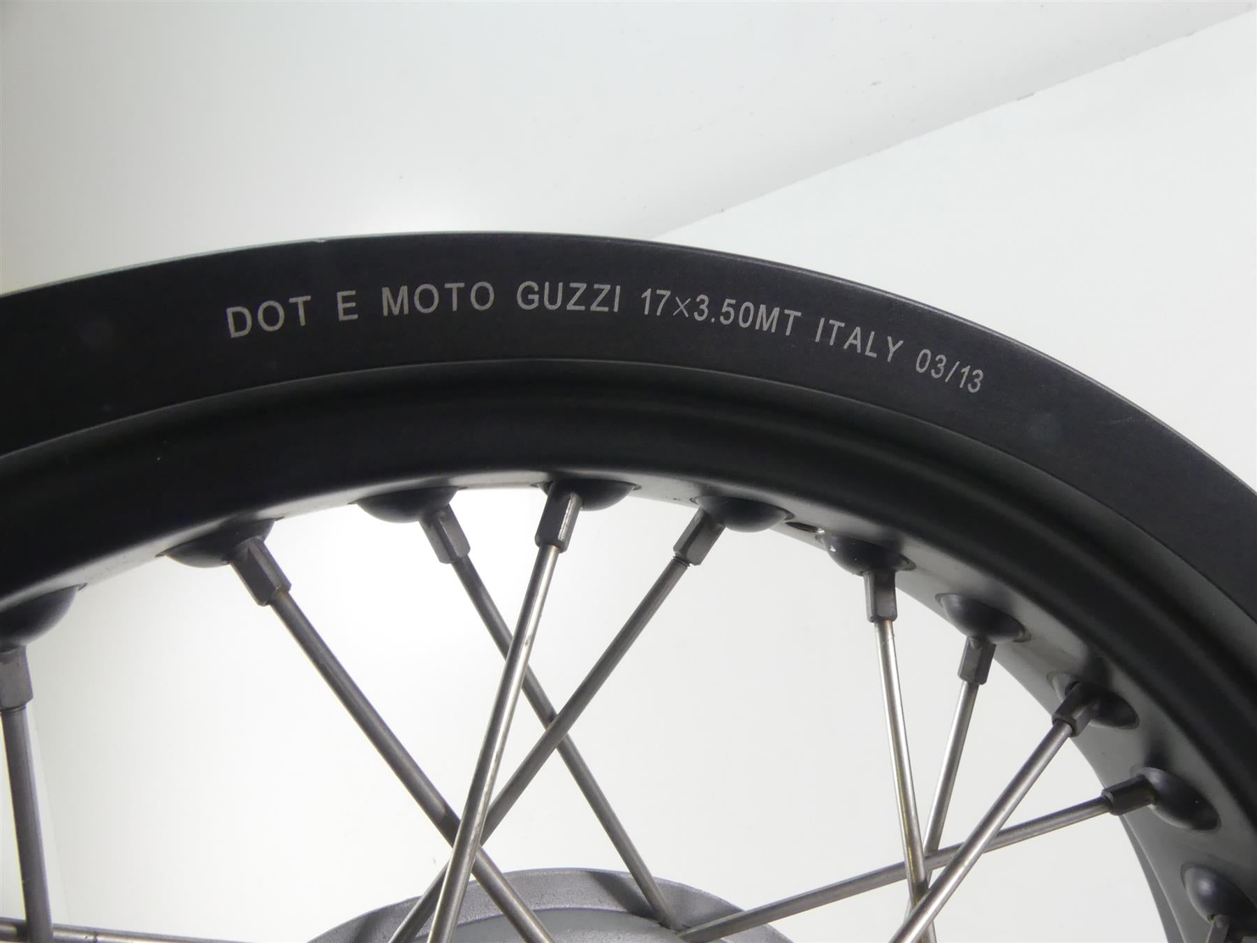 2016 Moto Guzzi V7 II Special 750 Straight Rear Spoke Wheel Rim 17x3.5 B063704 {{ shop.shopifyCountryName }} - Mototech271