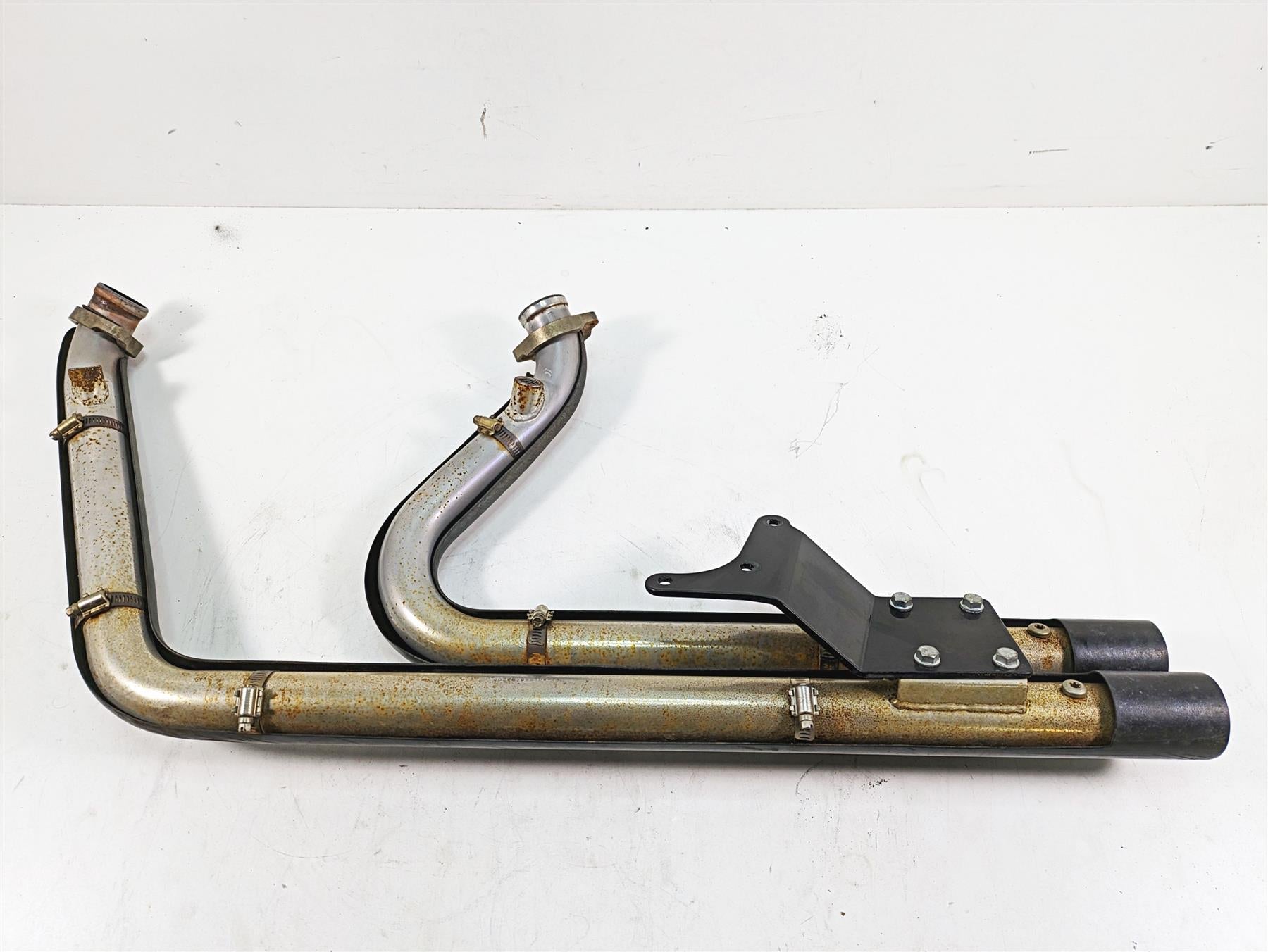 2009 Harley FXDF Dyna Fat Bob True Dual Straight Shot Exhaust System & Baffles {{ shop.shopifyCountryName }} - Mototech271