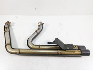 2009 Harley FXDF Dyna Fat Bob True Dual Straight Shot Exhaust System & Baffles | Mototech271