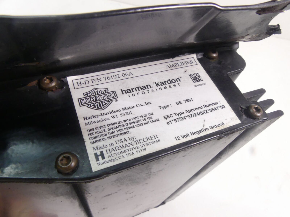 2006 Harley Touring FLHTCU SE CVO Harman Kardon Stereo Amp Amplifier 76192-06A {{ shop.shopifyCountryName }} - Mototech271