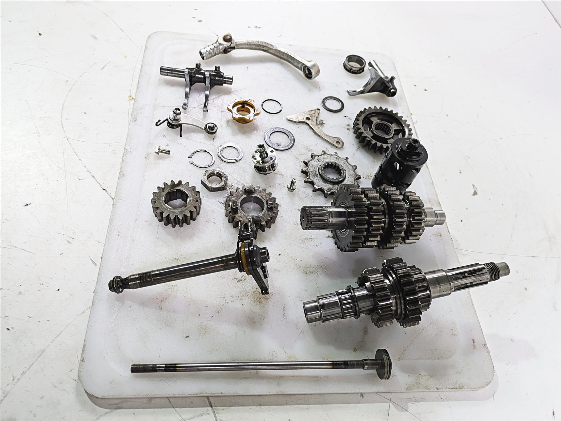 1998 KTM 380 SX MX Transmission Gears Shift Drum Lever Forks 54633003400 54633002500 {{ shop.shopifyCountryName }} - Mototech271