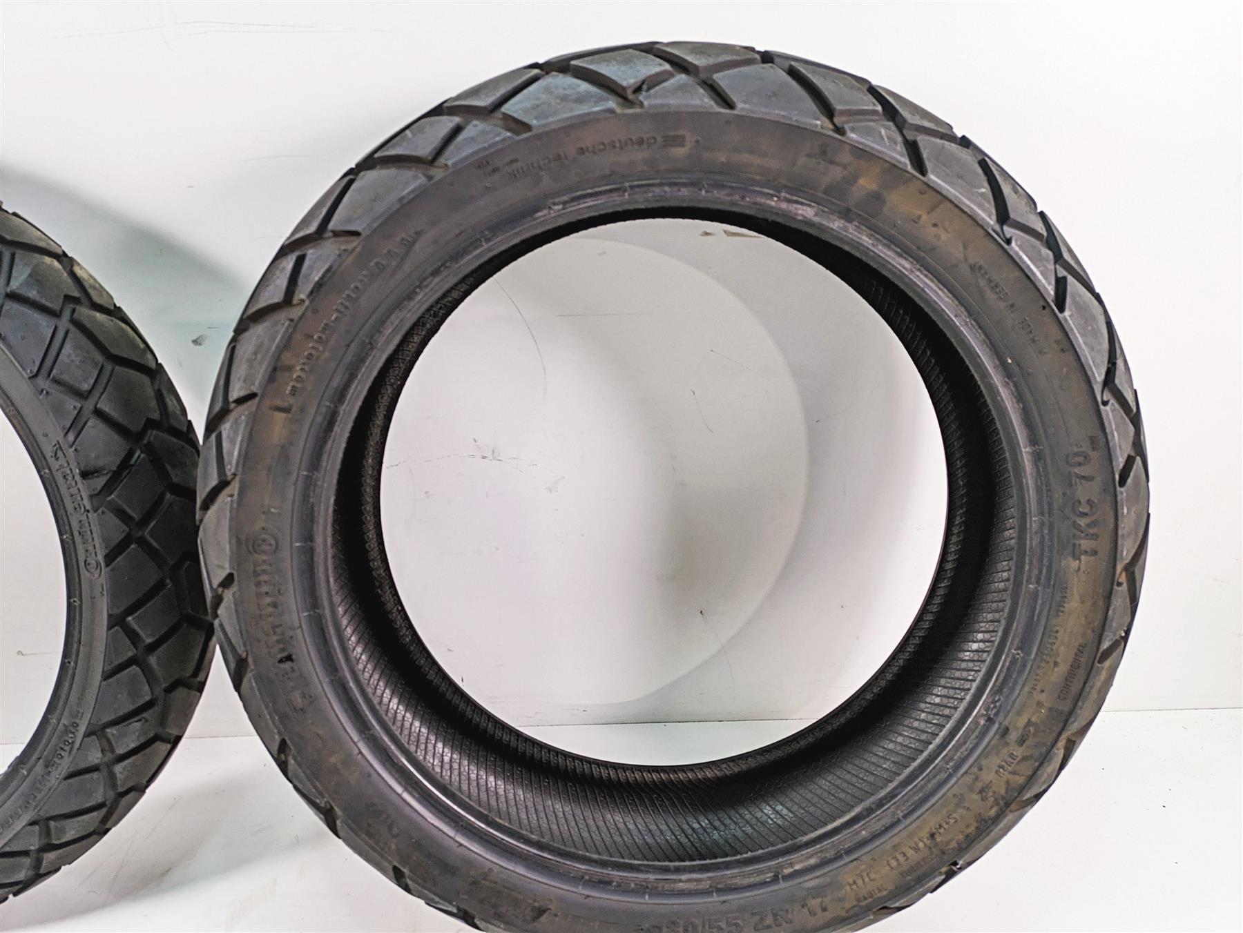 Used Front Rear Motorcycle Tire Set Continental TKC 70 120/70R17 180/55R17 -Read {{ shop.shopifyCountryName }} - Mototech271