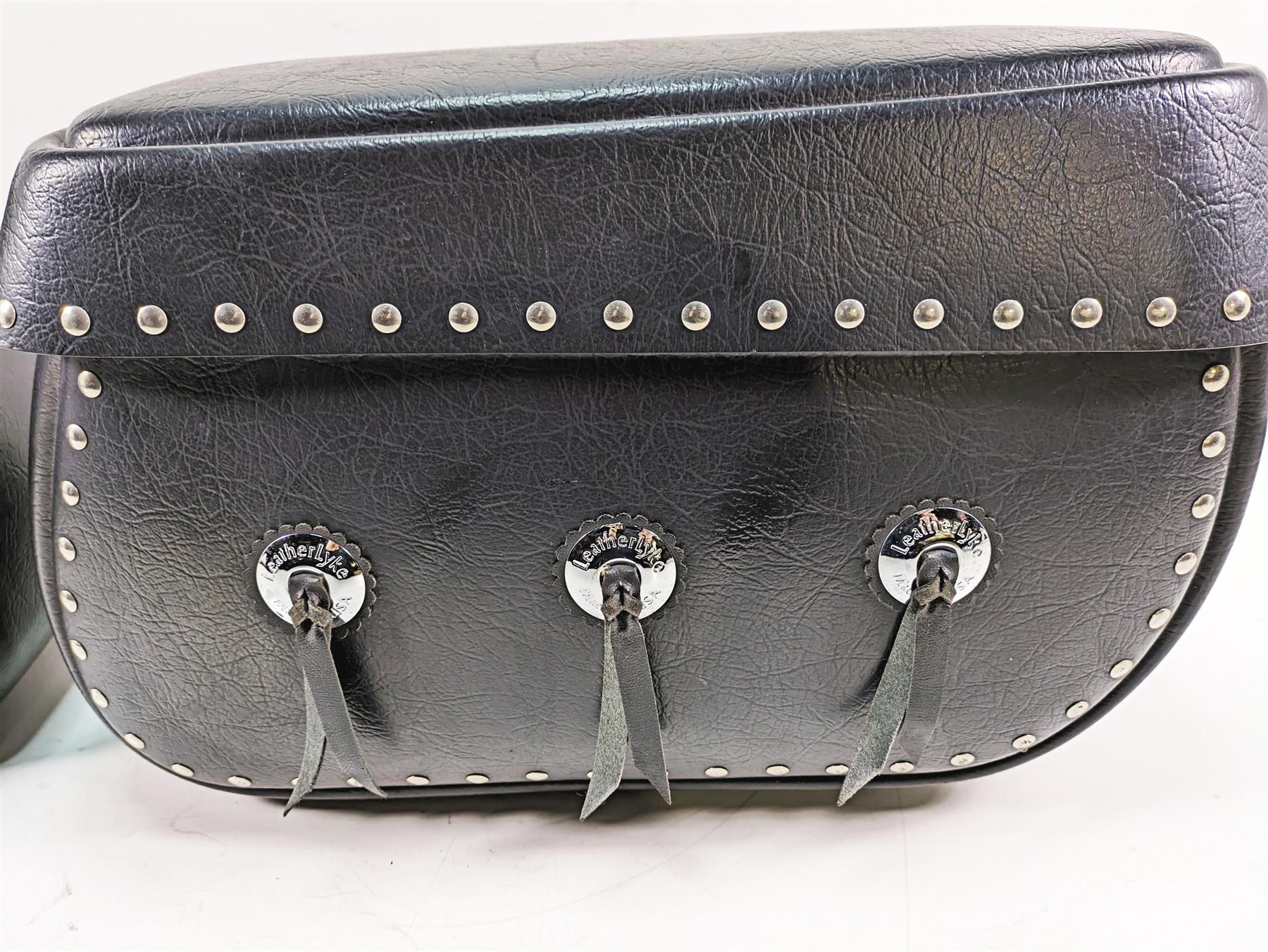 2006 Honda VT1100 C2 Shadow Leatherlyke Studded Saddlebag Saddle Bag Set ACC310 {{ shop.shopifyCountryName }} - Mototech271