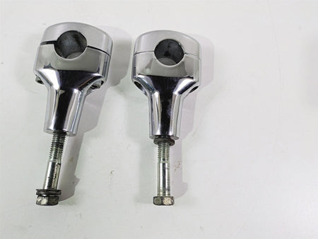 2008 Harley FXCWC Softail Rocker Oem Chrome Fat Bar 3.6" Riser Set 56916-07 {{ shop.shopifyCountryName }} - Mototech271