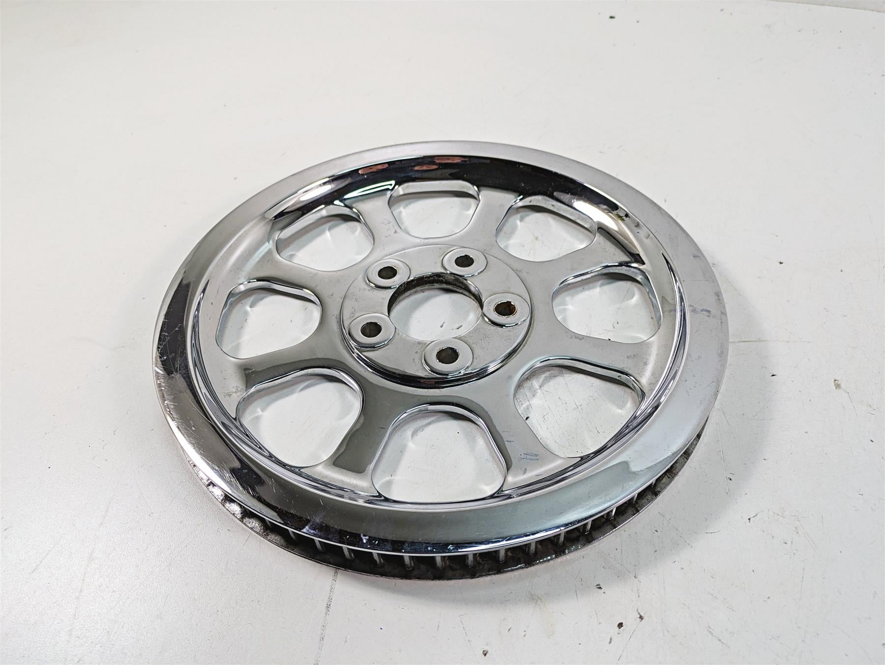 2006 Harley Softail FXSTSI Springer Chrome 20mm Belt Pulley 70T 40617-06 {{ shop.shopifyCountryName }} - Mototech271