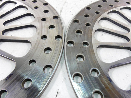 2002 Harley Touring FLHTC Electra Glide Front Chrome Brake Rotor Disc Set {{ shop.shopifyCountryName }} - Mototech271