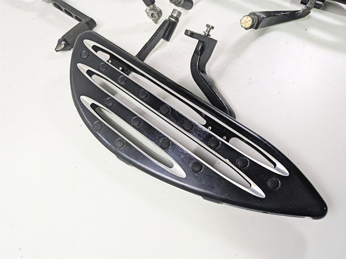 2001 Harley Touring FLHX Street Glide CNC Cut Front Rear Floor Board Pedal Set {{ shop.shopifyCountryName }} - Mototech271