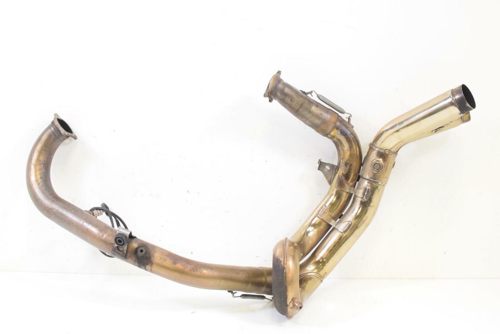 2008 Ducati 848 Exhaust Header Pipe Manifold Set Partly Polished 57012612A 57012 {{ shop.shopifyCountryName }} - Mototech271