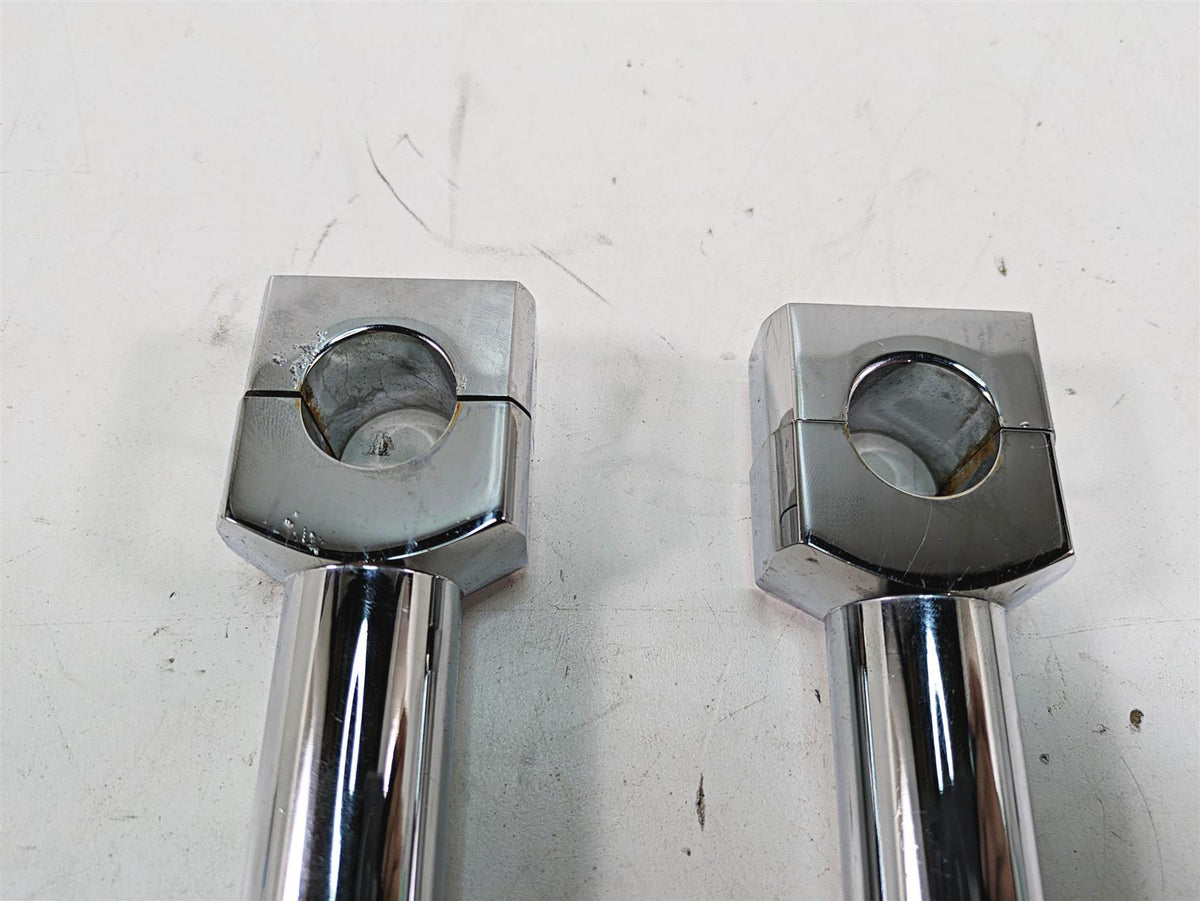 1999 Harley Dyna FXDL Low Rider 6" Chrome Handlebar Riser Holder Clamps {{ shop.shopifyCountryName }} - Mototech271