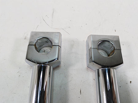 1999 Harley Dyna FXDL Low Rider 6" Chrome Handlebar Riser Holder Clamps {{ shop.shopifyCountryName }} - Mototech271