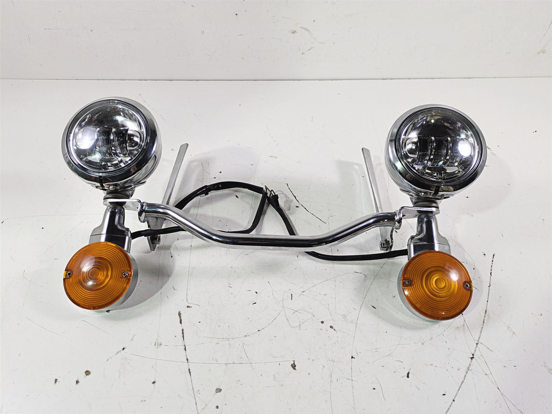 2016 Harley FLSTC Softail Heritage Front Led Spotlight Blinker Set 58082-02A {{ shop.shopifyCountryName }} - Mototech271