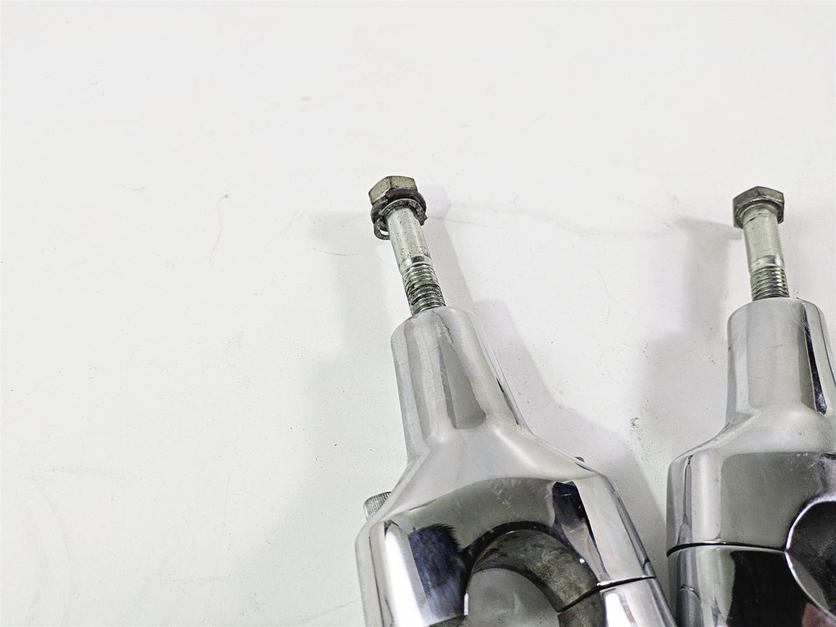 2008 Harley FXCWC Softail Rocker Oem Chrome Fat Bar 3.6" Riser Set 56916-07 {{ shop.shopifyCountryName }} - Mototech271