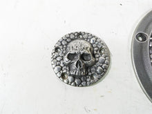 Load image into Gallery viewer, Harley Davidson Twin Cam Skull Seven Deadly Sins Aged Aluminum Derby &amp; Cam Cover | Mototech271
