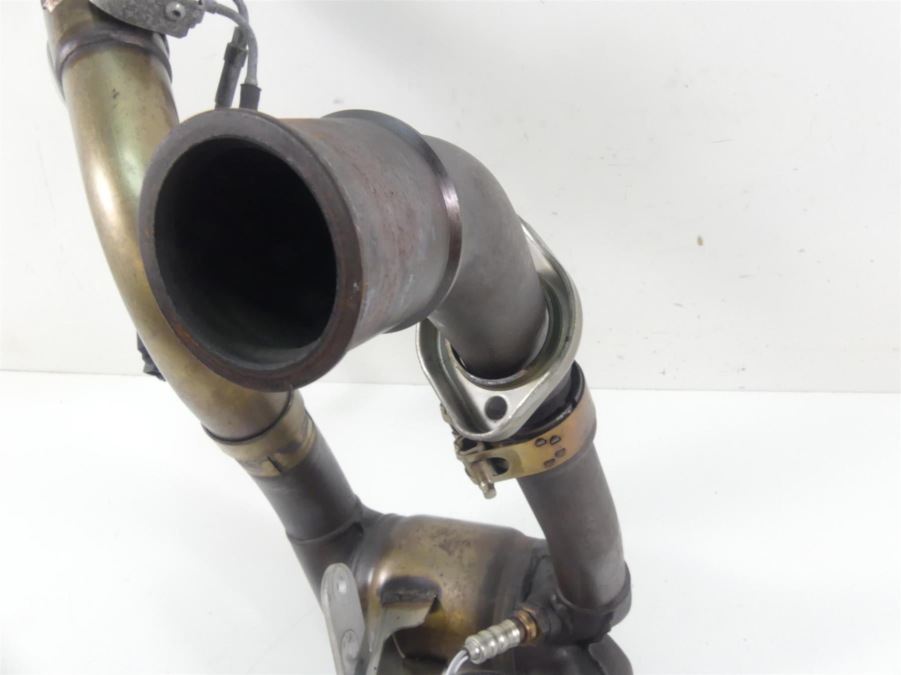 2008 Ducati Hypermotard 1100 Oem Exhaust Pipe Header Manifold + Servo 57221451A {{ shop.shopifyCountryName }} - Mototech271