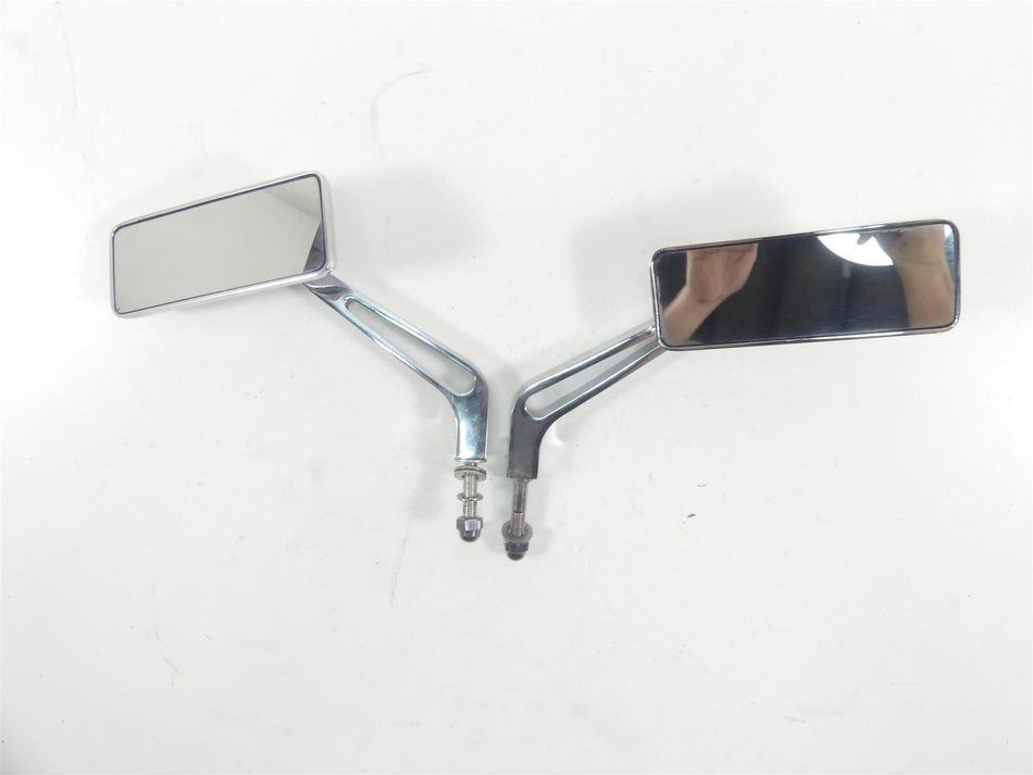 1999 Harley FXSTS Softail Springer Chrome Rectangle Rear View Mirror Billet Set {{ shop.shopifyCountryName }} - Mototech271