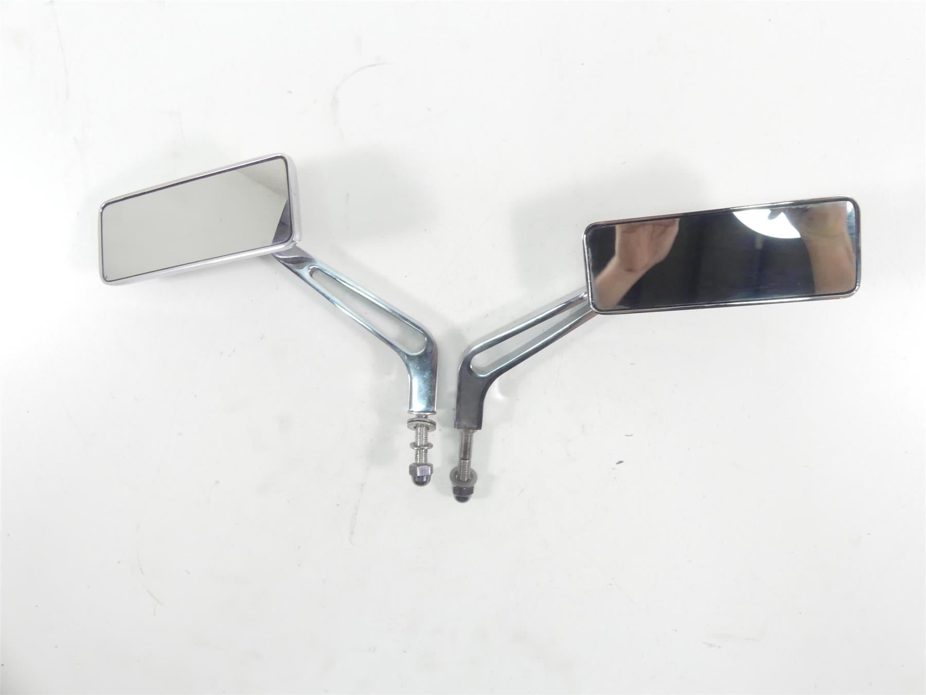 1999 Harley FXSTS Softail Springer Chrome Rectangle Rear View Mirror Billet Set | Mototech271