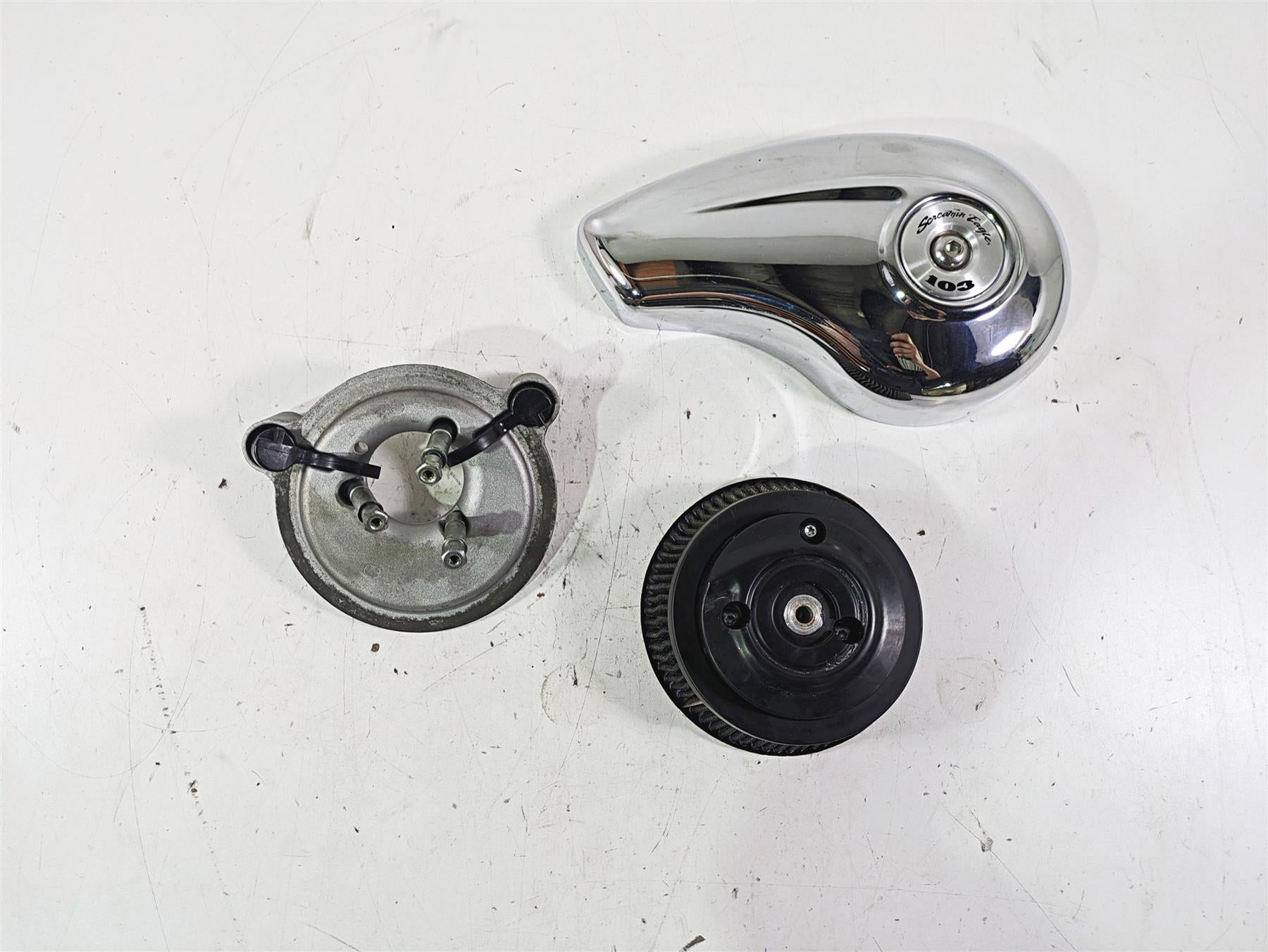 2005 Harley Softail FLSTFSE CVO Fat Boy 103 Air Breather Cleaner Filter 29614-03 {{ shop.shopifyCountryName }} - Mototech271