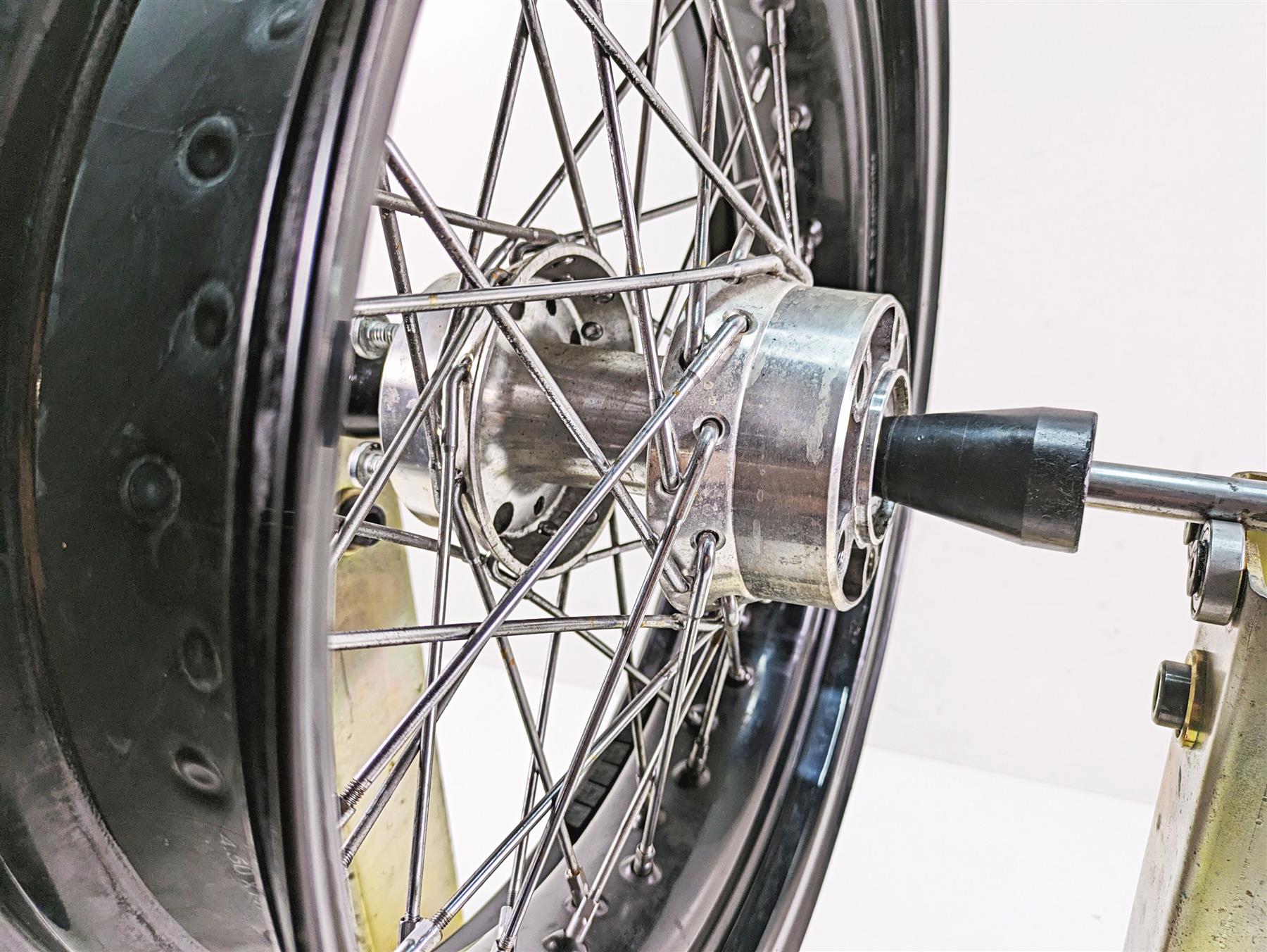 Harley Davidson Dyna Black 17x4.5 Spoke Wheel Rim 25mm Bearing 41430-09A {{ shop.shopifyCountryName }} - Mototech271