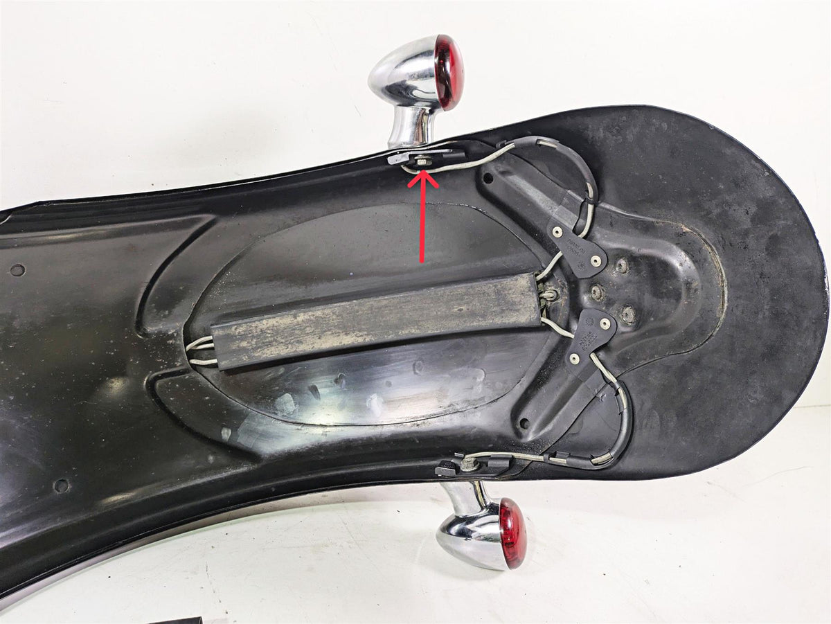 2009 Harley FXCWC Softail Rocker Rear Fender Vivid Black - Read 60132-08A {{ shop.shopifyCountryName }} - Mototech271