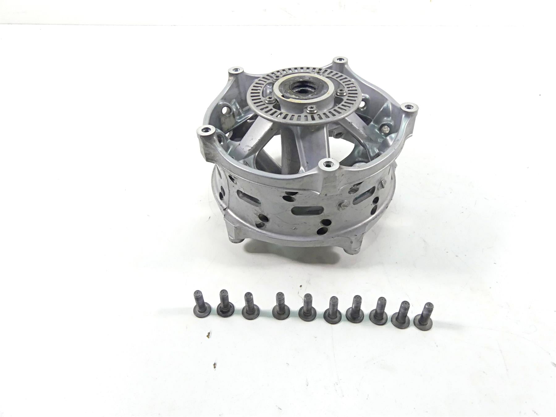 2014 BMW R1200GS K50 19x3 Spoke Front Wheel Hub Silver 36318526657