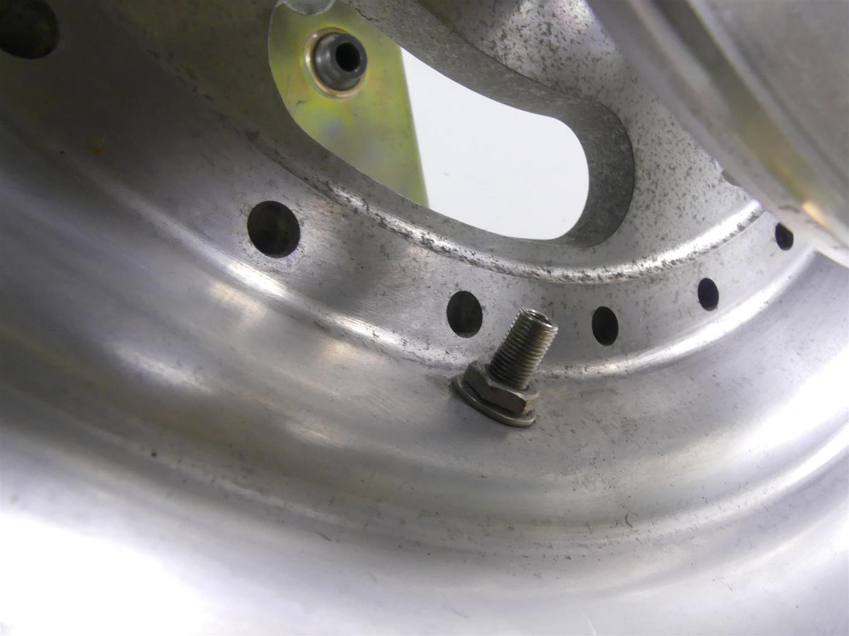 2009 Harley FXDF Dyna Fat Bob Straight 16x5 Slotted Rear Wheel Rim 40900179 {{ shop.shopifyCountryName }} - Mototech271