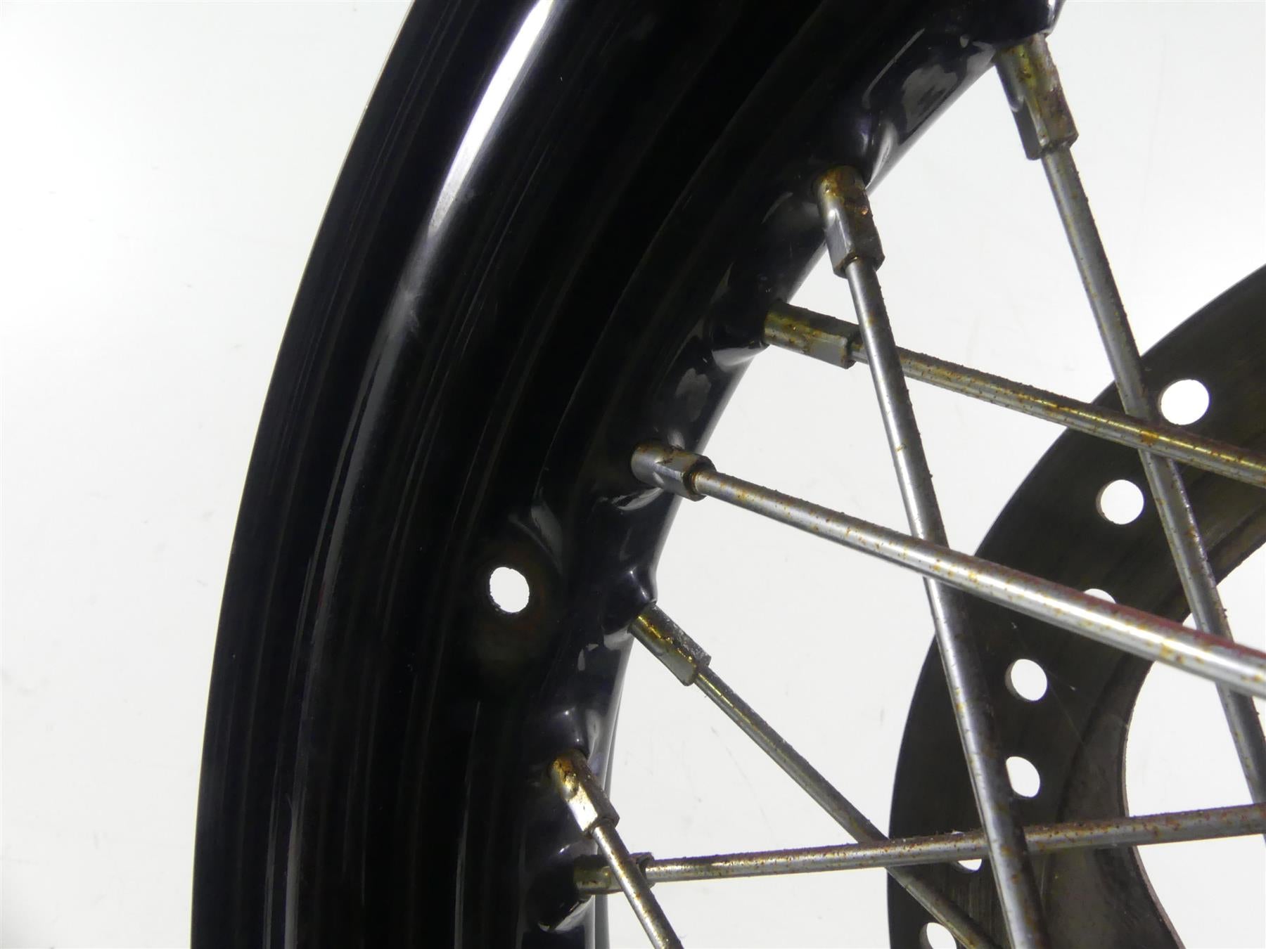 2016 Harley FLS Softail Slim Front Spoke Wheel Rim 16x3 + Rotor -Read 55107-12 {{ shop.shopifyCountryName }} - Mototech271
