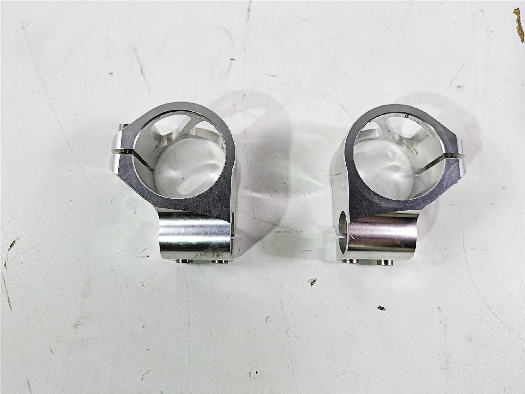 2003 Kawasaki ZX9R Ninja Tarazon 46mm Clip On Handle Bar Clamp Set for 22mm Bar {{ shop.shopifyCountryName }} - Mototech271