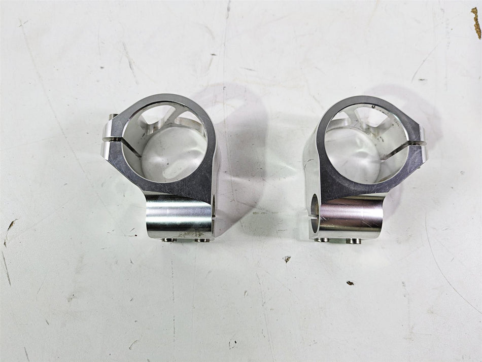 2003 Kawasaki ZX9R Ninja Tarazon 46mm Clip On Handle Bar Clamp Set for 22mm Bar {{ shop.shopifyCountryName }} - Mototech271