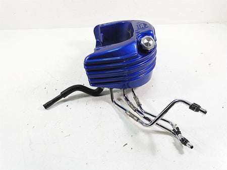 2009 Harley FXCWC Softail Rocker C Oil Tank & Lines Flame Blue Pearl 62557-08 {{ shop.shopifyCountryName }} - Mototech271