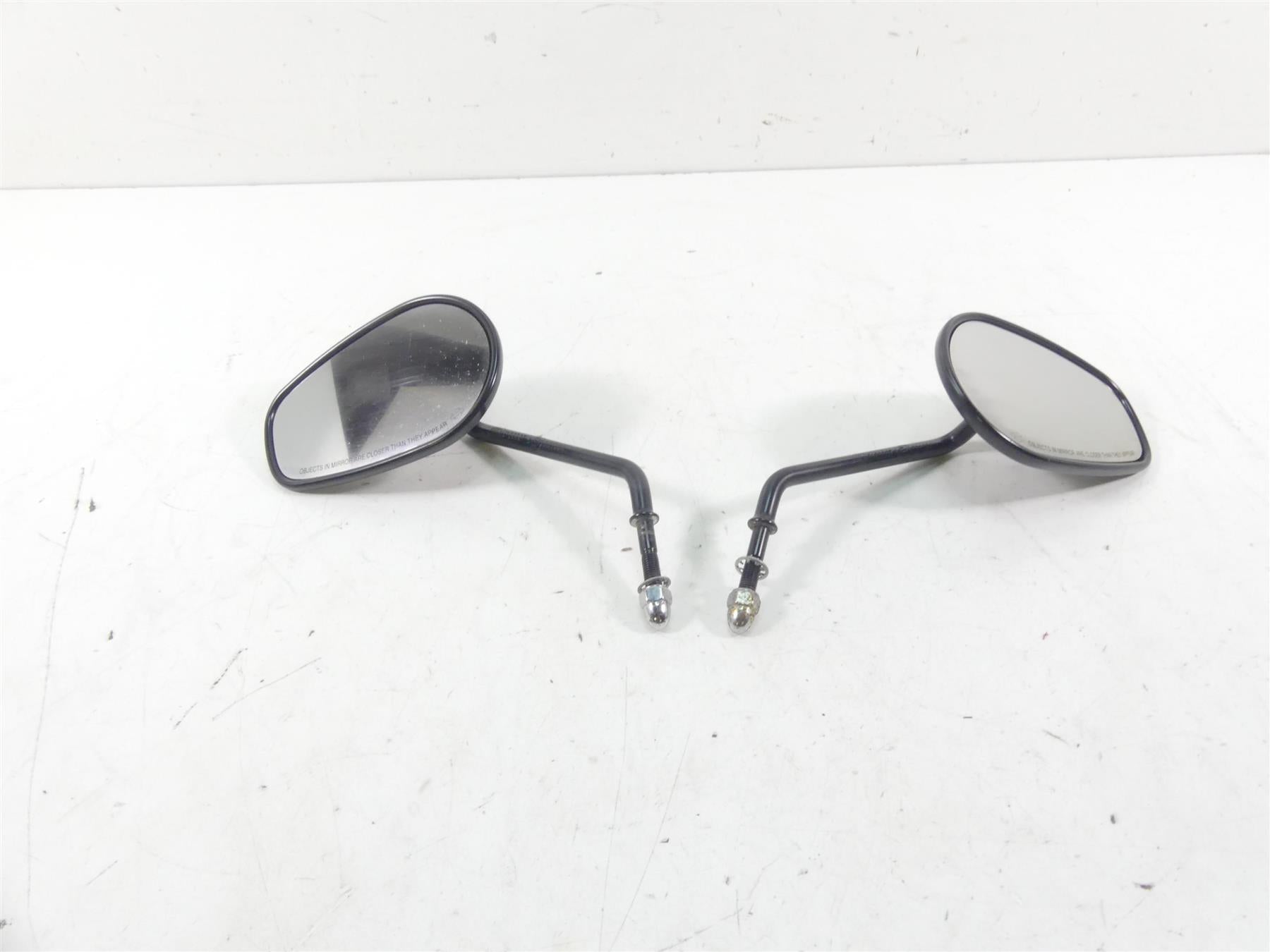 2009 Harley FXDF Dyna Fat Bob Rear Black View Mirror Set -Read 91909-03 91910-03 | Mototech271