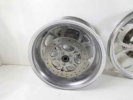 2002 Big Dog Pitbull Front 22" Rear 18" Aluminum Wheel Rim & Belt Pulley Set {{ shop.shopifyCountryName }} - Mototech271