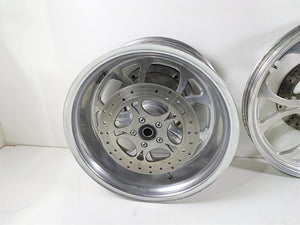 2002 Big Dog Pitbull Front 22" Rear 18" Aluminum Wheel Rim & Belt Pulley Set