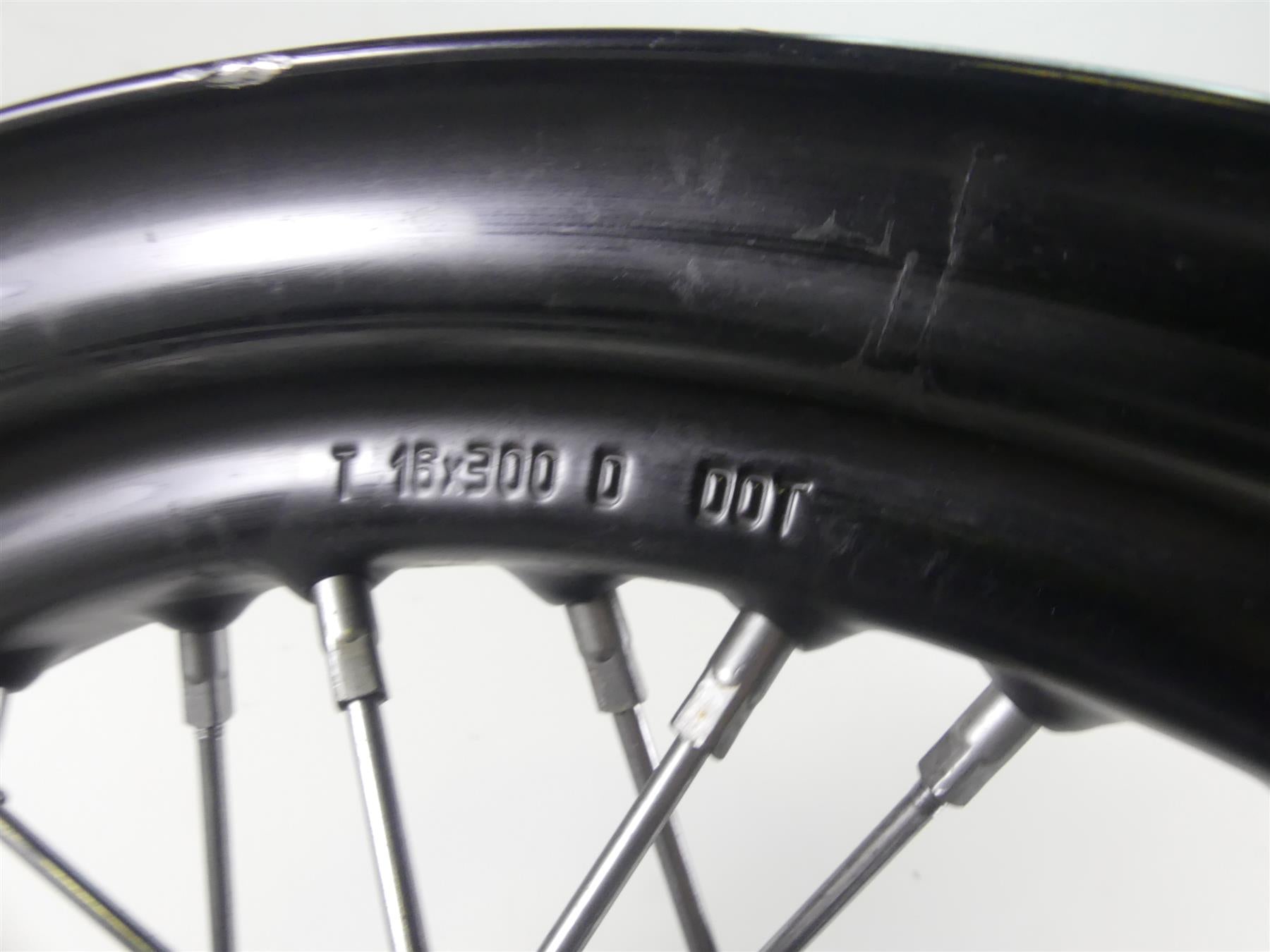 2017 Harley FLS Softail Slim Straight Front Spoke Wheel Rim 16x3 55107-12 {{ shop.shopifyCountryName }} - Mototech271