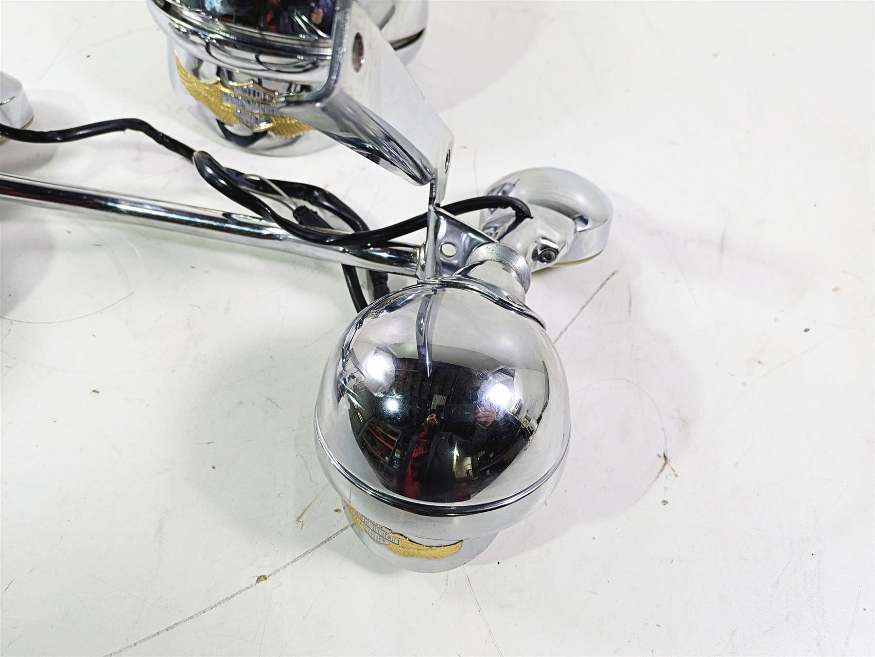 2008 Harley FLSTC 105TH Softail Heritage Led Headlight Spot Light Set 69748-05B {{ shop.shopifyCountryName }} - Mototech271