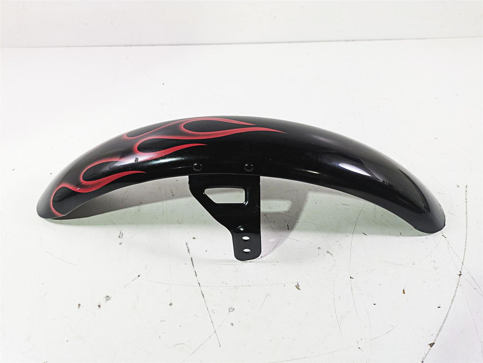 2007 Harley FXDWG Dyna Wide Glide Front Fender Red Flames 60141-06B {{ shop.shopifyCountryName }} - Mototech271